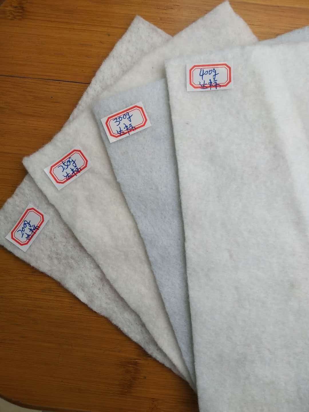 土工布样品实拍:200g / 250g / 300g / 400g 达标